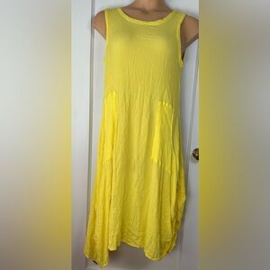 Kaktus Yellow Asymmetrical High-Low Sundress